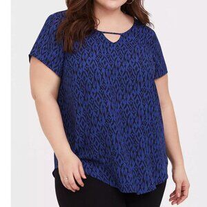 GUC Torrid Georgette Keyhole Blouse